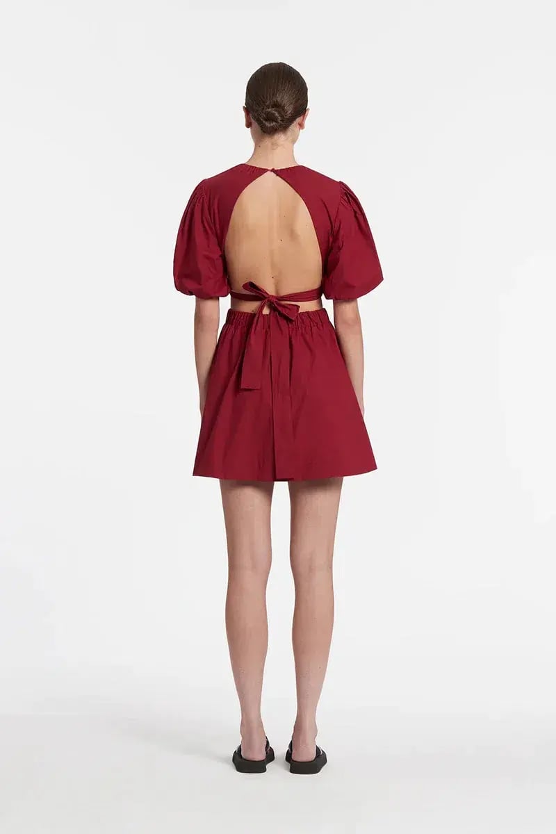Sir the Label Dion Open Back Mini Dress in Plum Size 0 / AU 6 photo 3