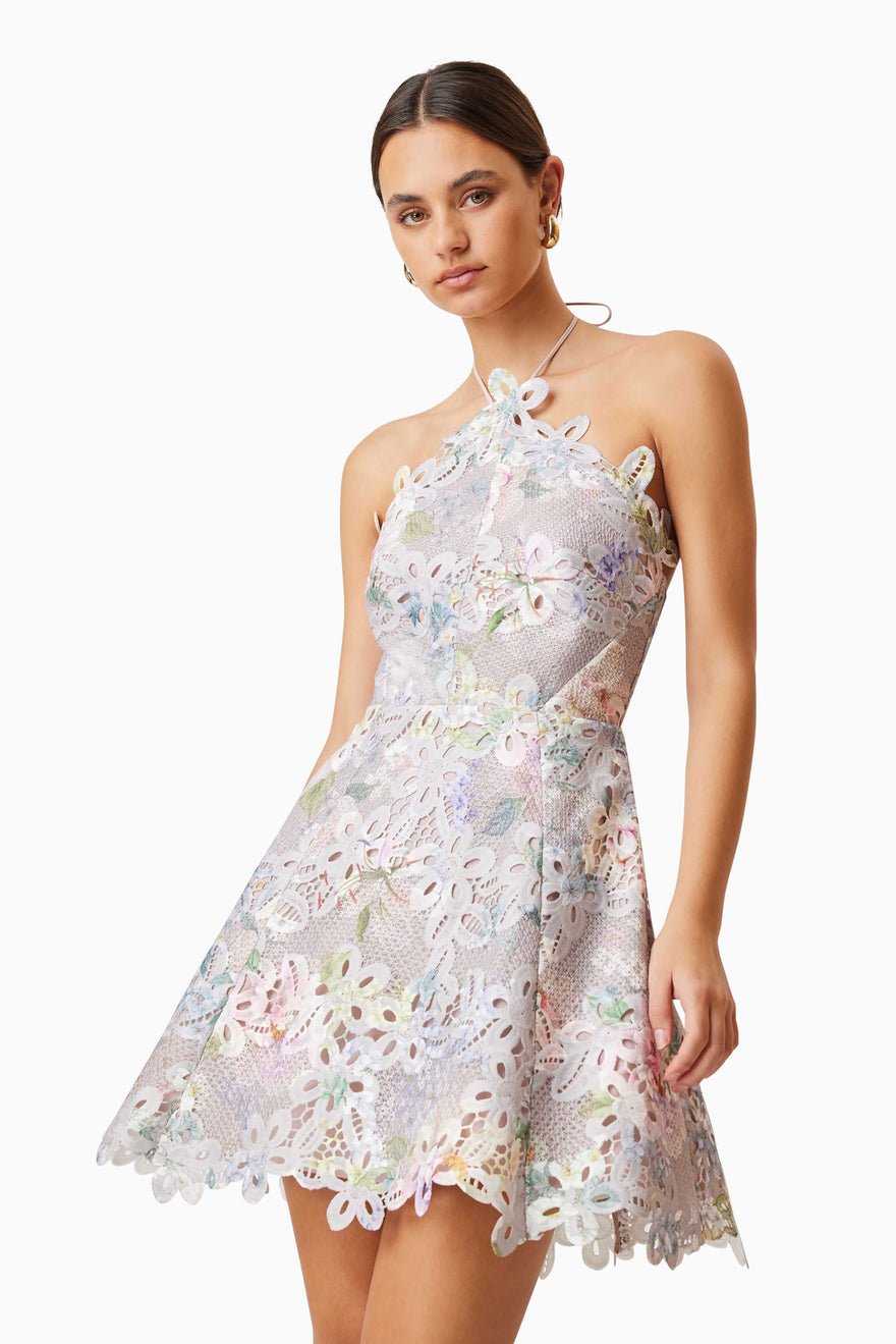 Elliatt Jacinta Mini Dress - Taupe Multi photo 3
