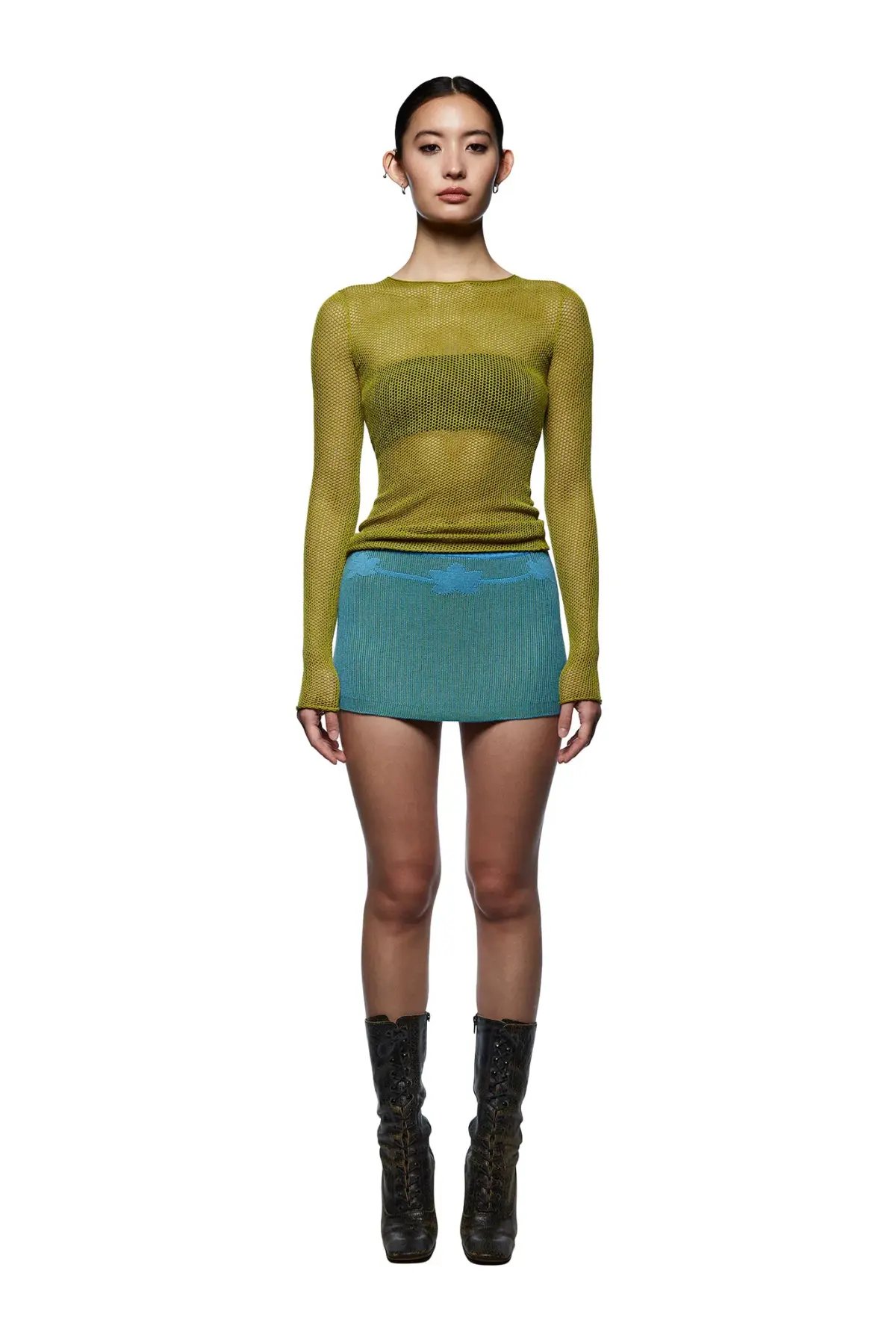 Tank Air Studio Lotus Mini Skirt Aqua  Size 6 photo 2