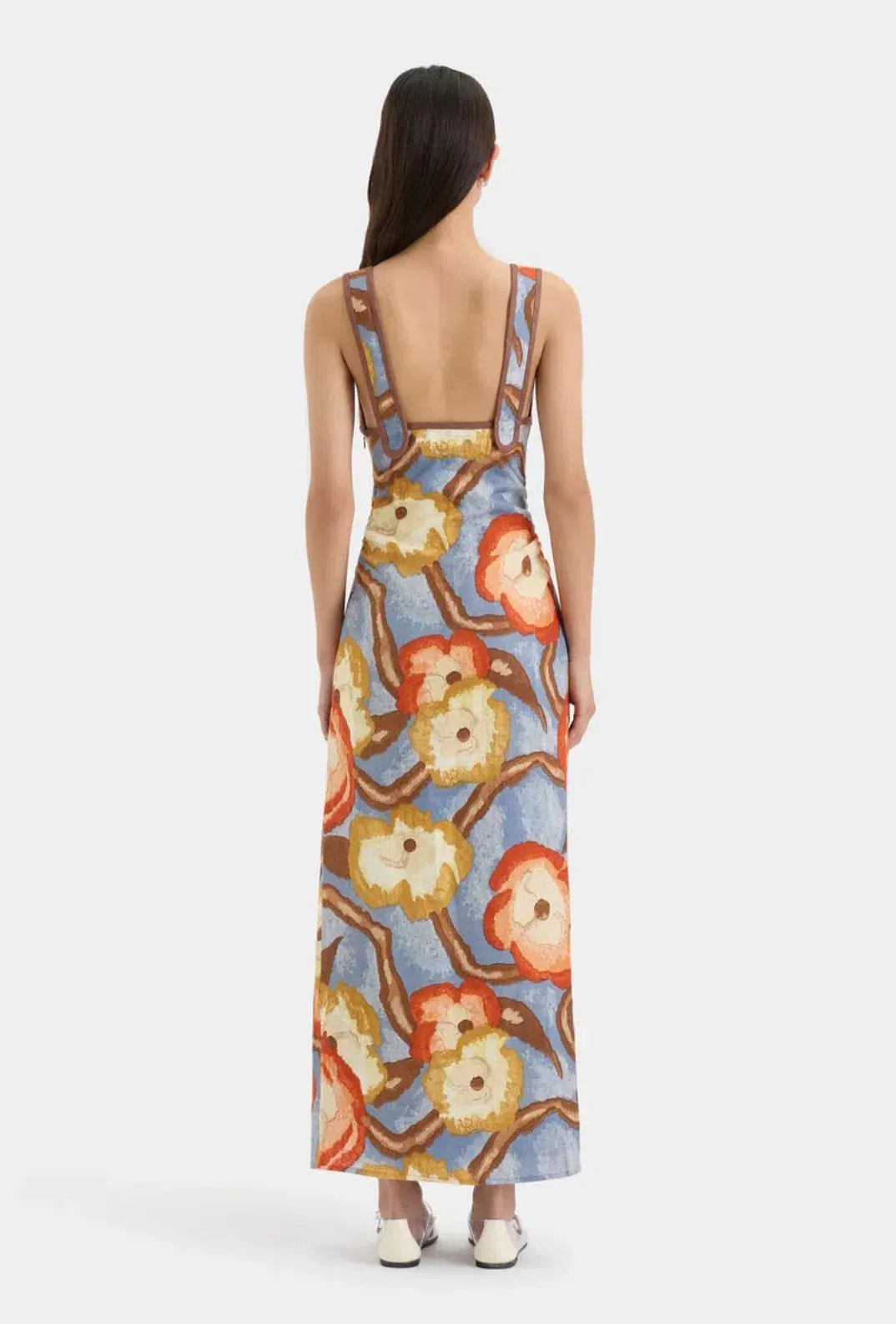 Sir The Label Avery V Neck Midi Dress in Multi Floral Size 1 / AU 8 photo 2