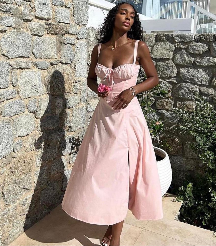 House of CB Carmen Baby Pink Bustier Dress photo 3