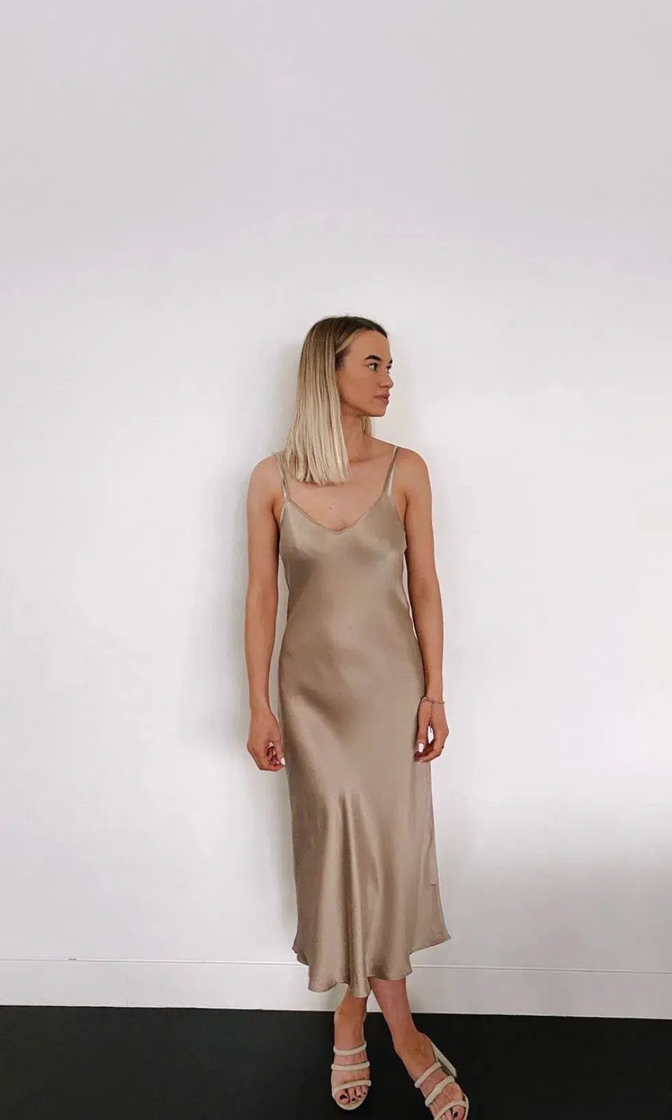 Silk Laundry 90s Slip Dress Clay Size XS / Au 6 photo 2
