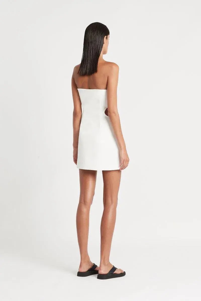 Sir The Label Jacque Strapless Mini Dress Ivory Size AU 8 photo 2