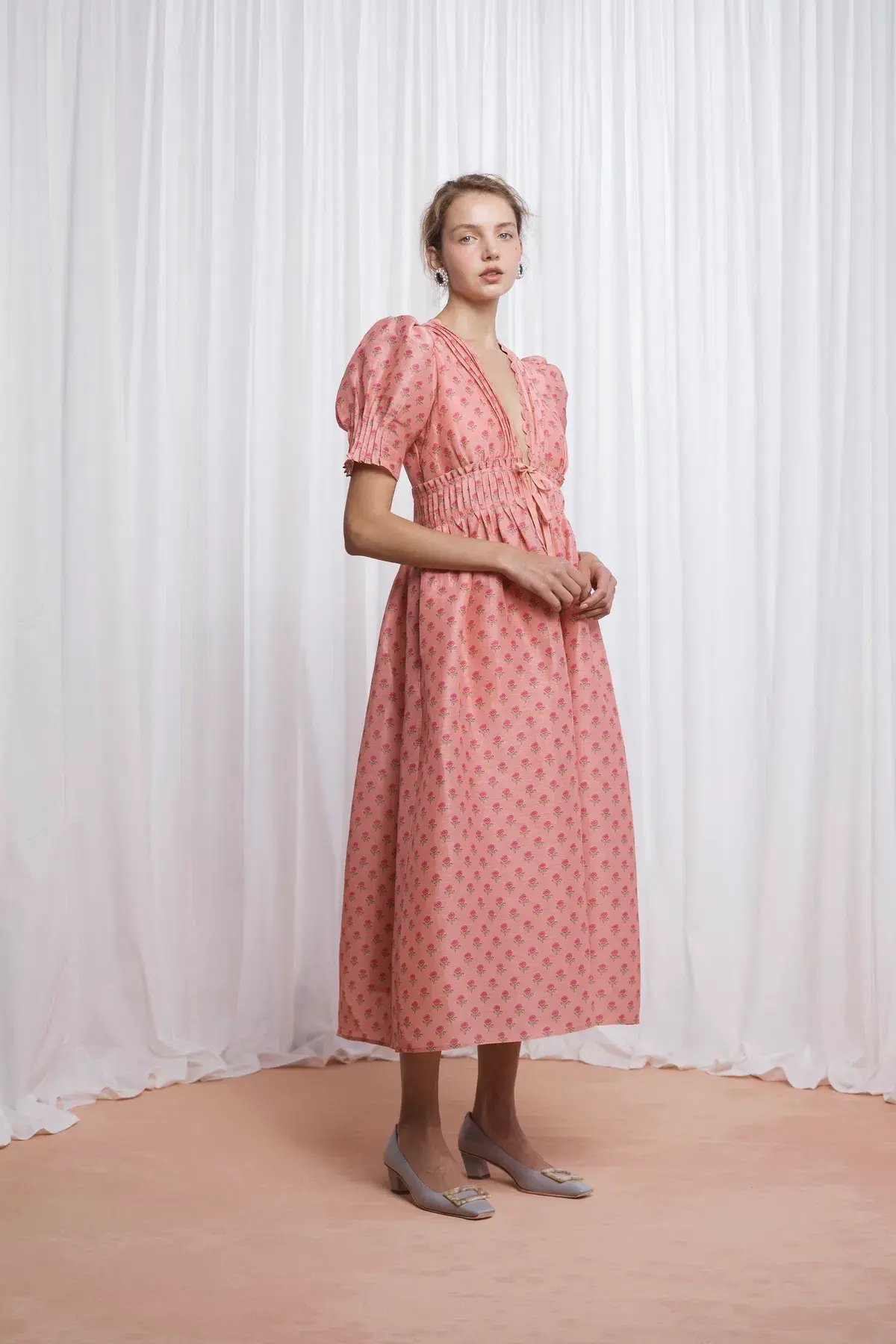 Lovaan Boehm Dress Tiny Rose Pink Size 10 photo 3