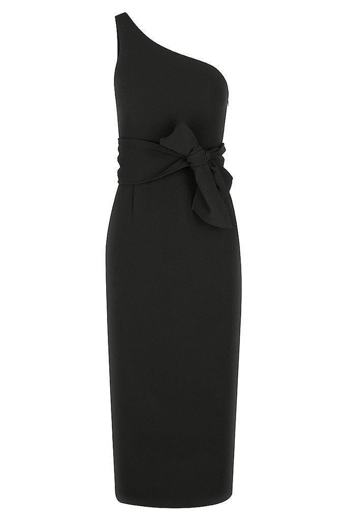 Shona Joy One Shoulder Black Dress Size 12 photo 5