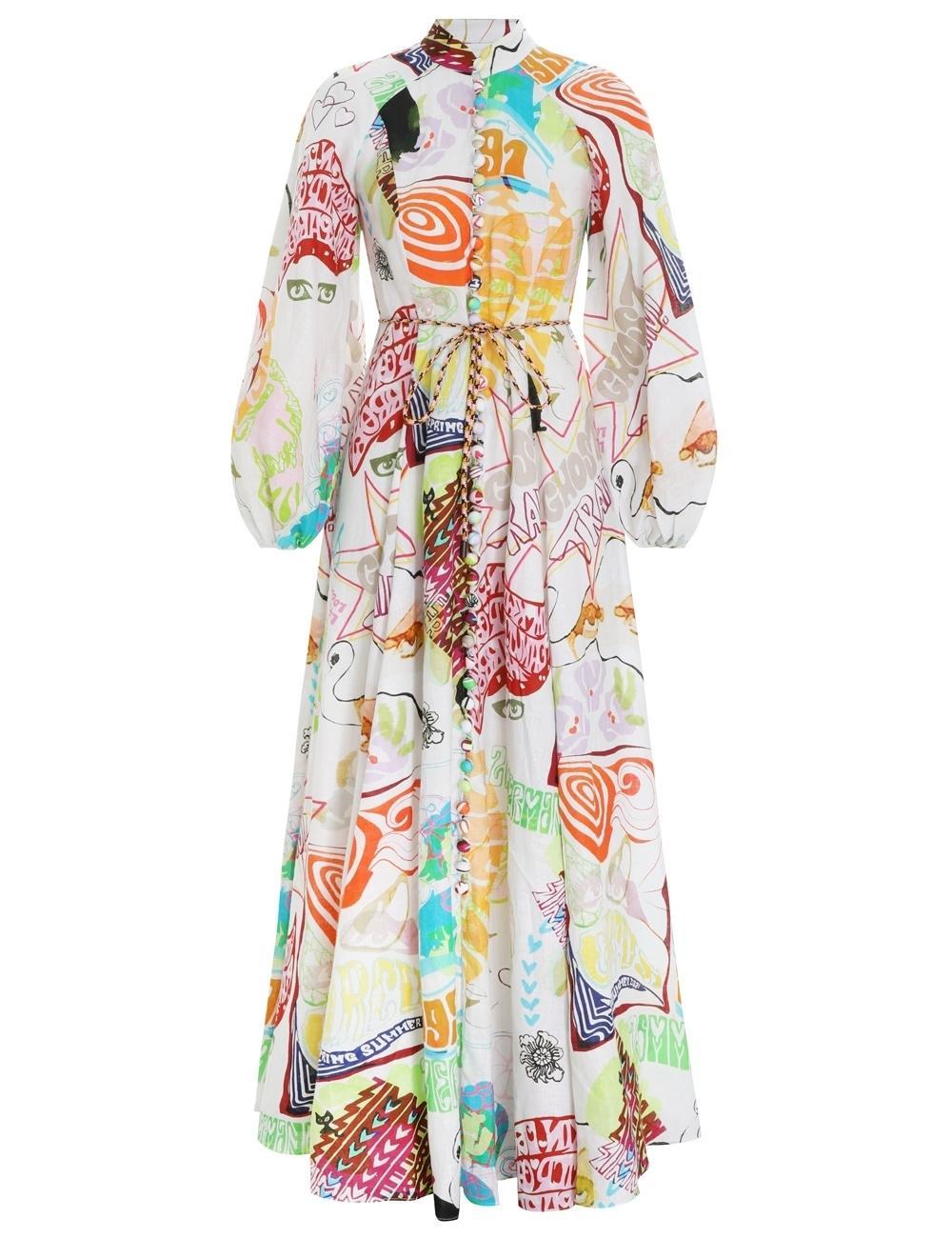 Zimmermann Shelly Billow Long Dress Poster Print Size 1 (AU 8 -10) photo 3