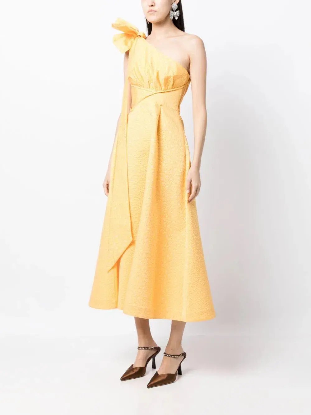 Rachel Gilbert Emiliano Midi Dress Lemondrop Size 2 / AU 10 photo 2