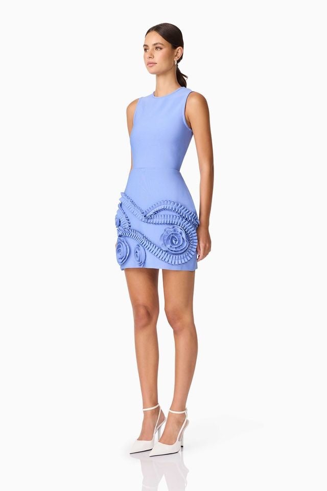 Elliatt Sonya Mini Dress - Blue photo 4