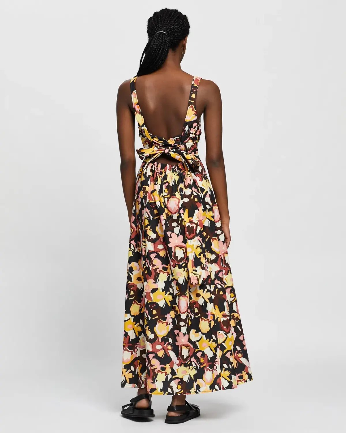 Camilla and Marc Delfino Split Skirt Midi Dress Multi Size 8 photo 3