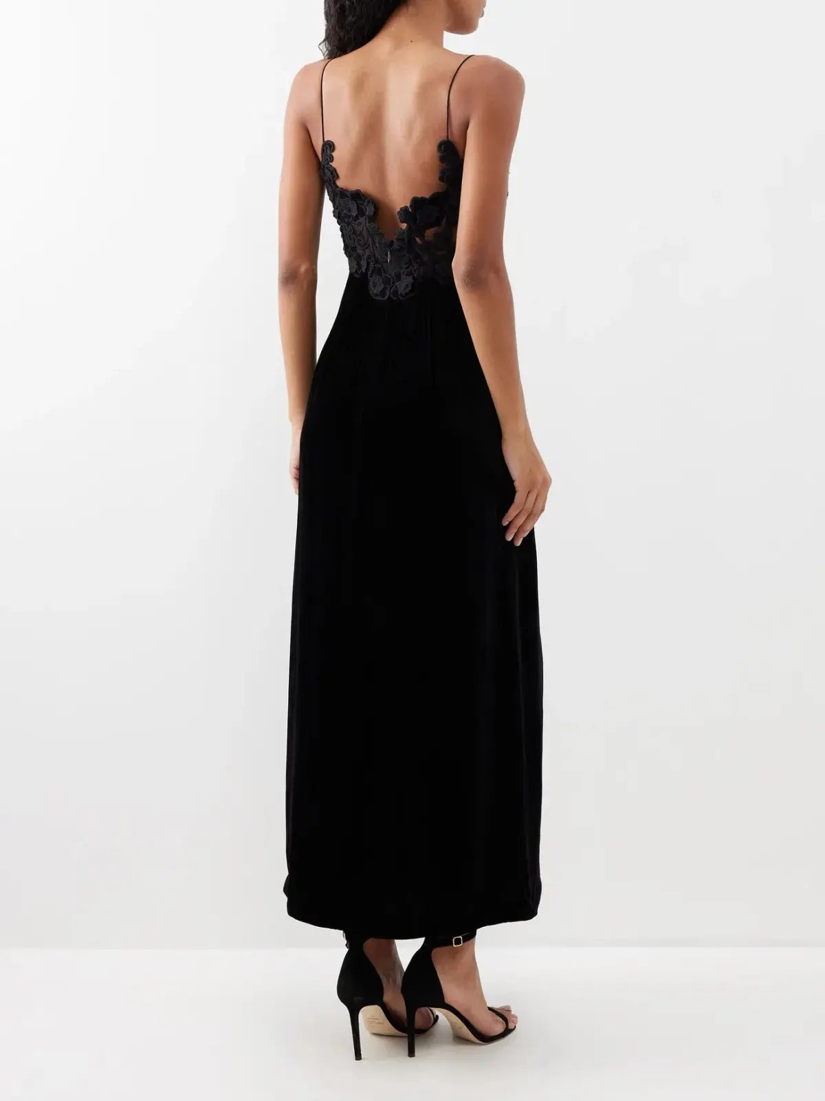 Zimmermann Sensory Bodice Velvet Slip Dress Black Size 3 / AU 12-14 photo 3