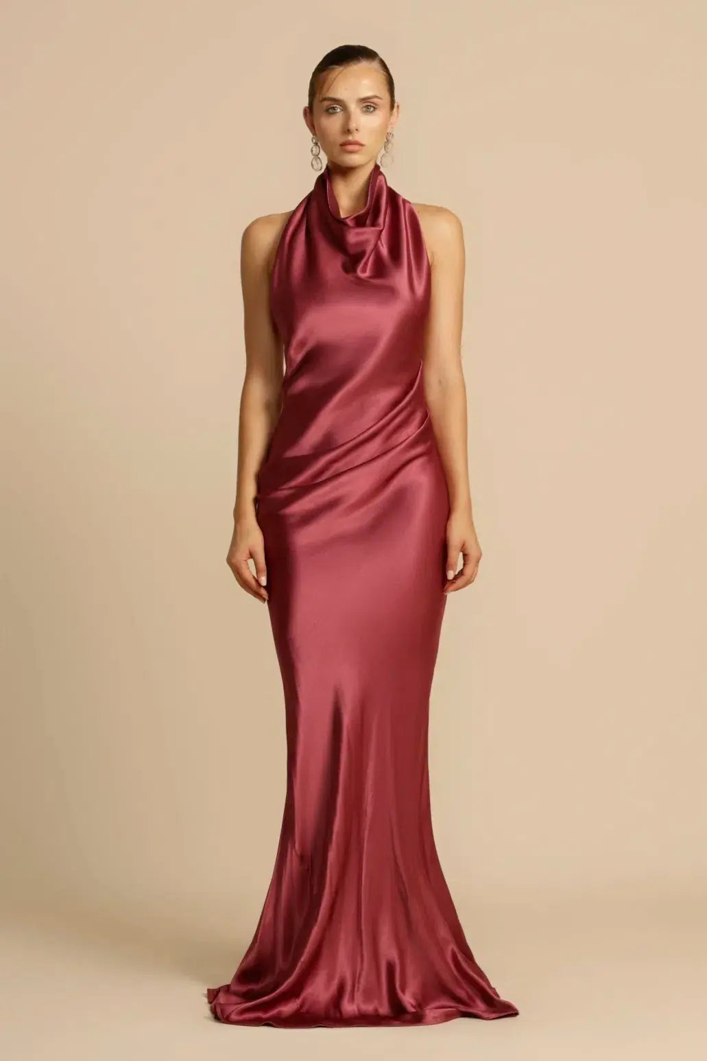 Arcina Ori Gaia Dress Burgundy Size XS Altered Shorter photo 5