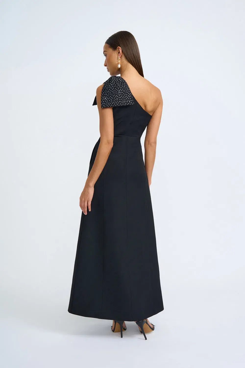 By Johnny Black Tie Bow Gown Black Size 10 photo 3