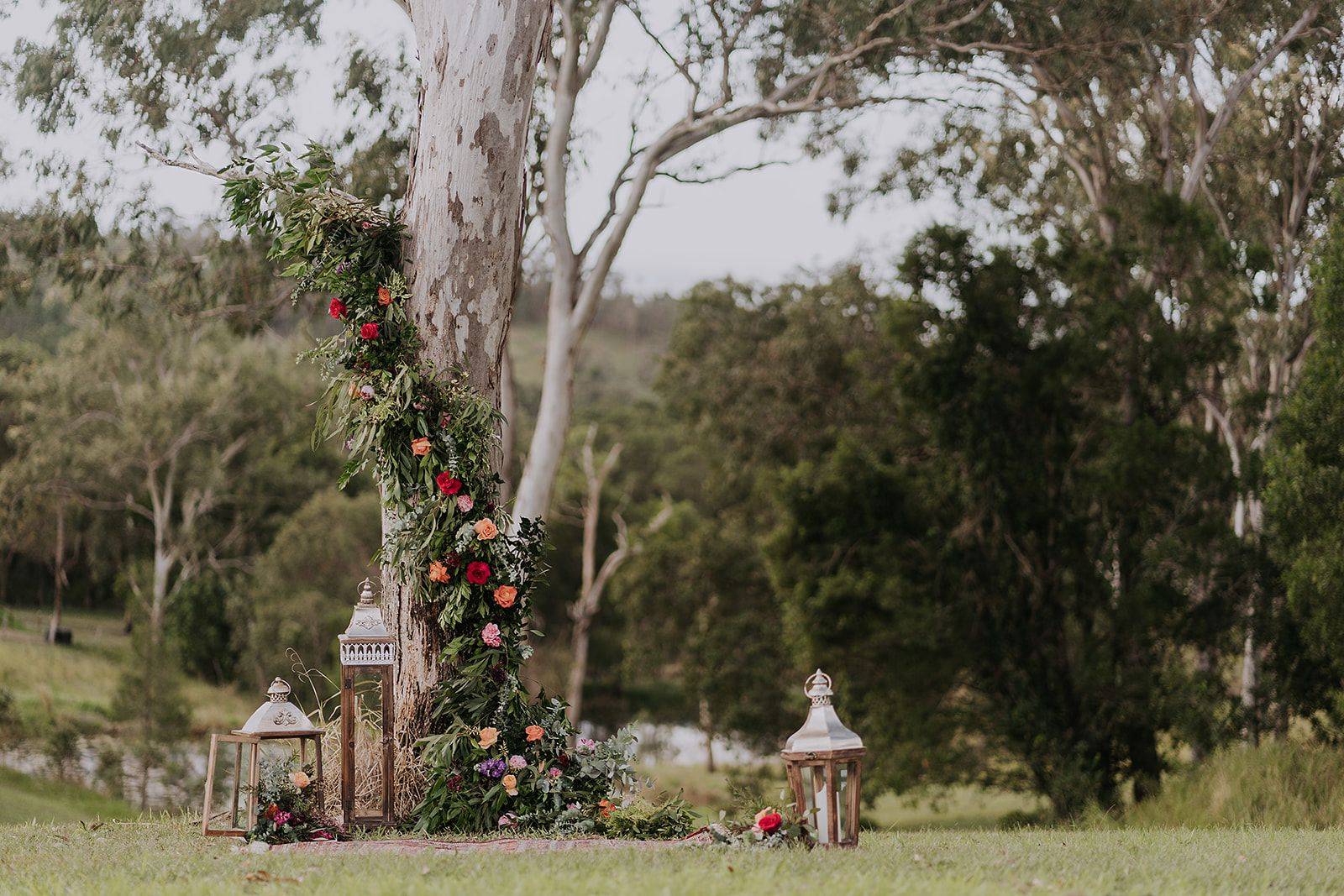 Tall Square Wood and Metal Lanterns photo 2