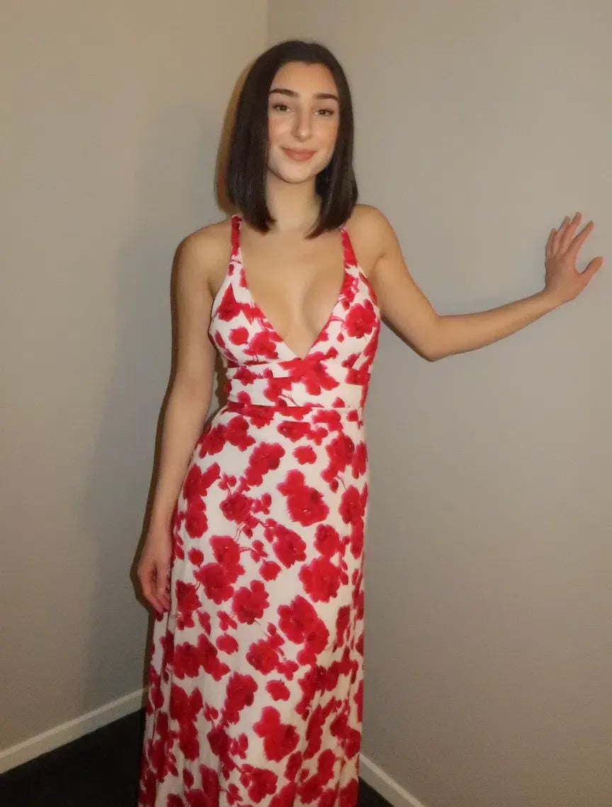 Kookai Bonita Vee Dress Red Floral Size XS / AU 6 photo 2