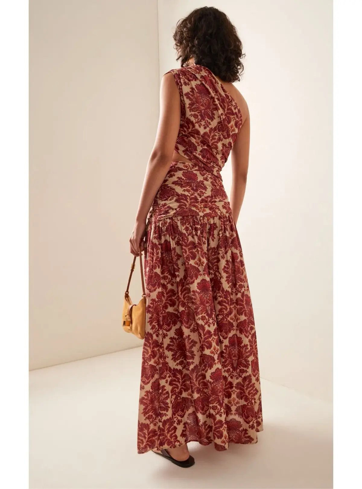 Posse The Label Joslin One Shoulder Dress Crimson Multi Size XS / AU 6 photo 3