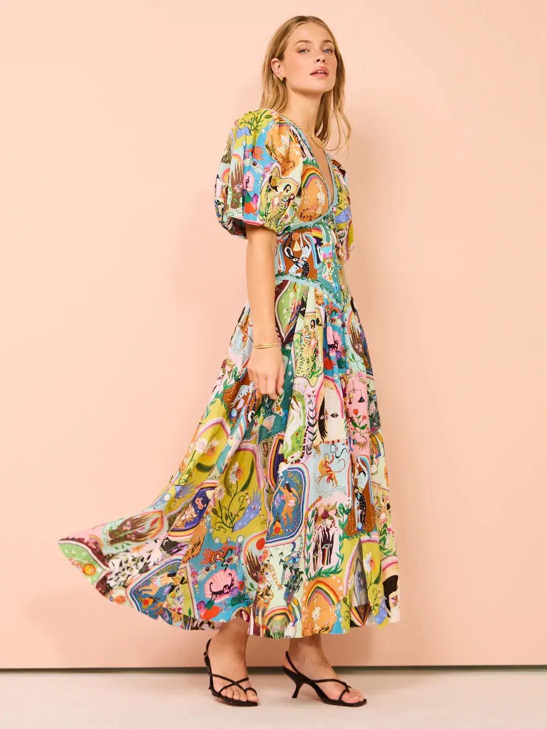 Alemais Evergreen Midi Dress Multi Size 10 photo 5