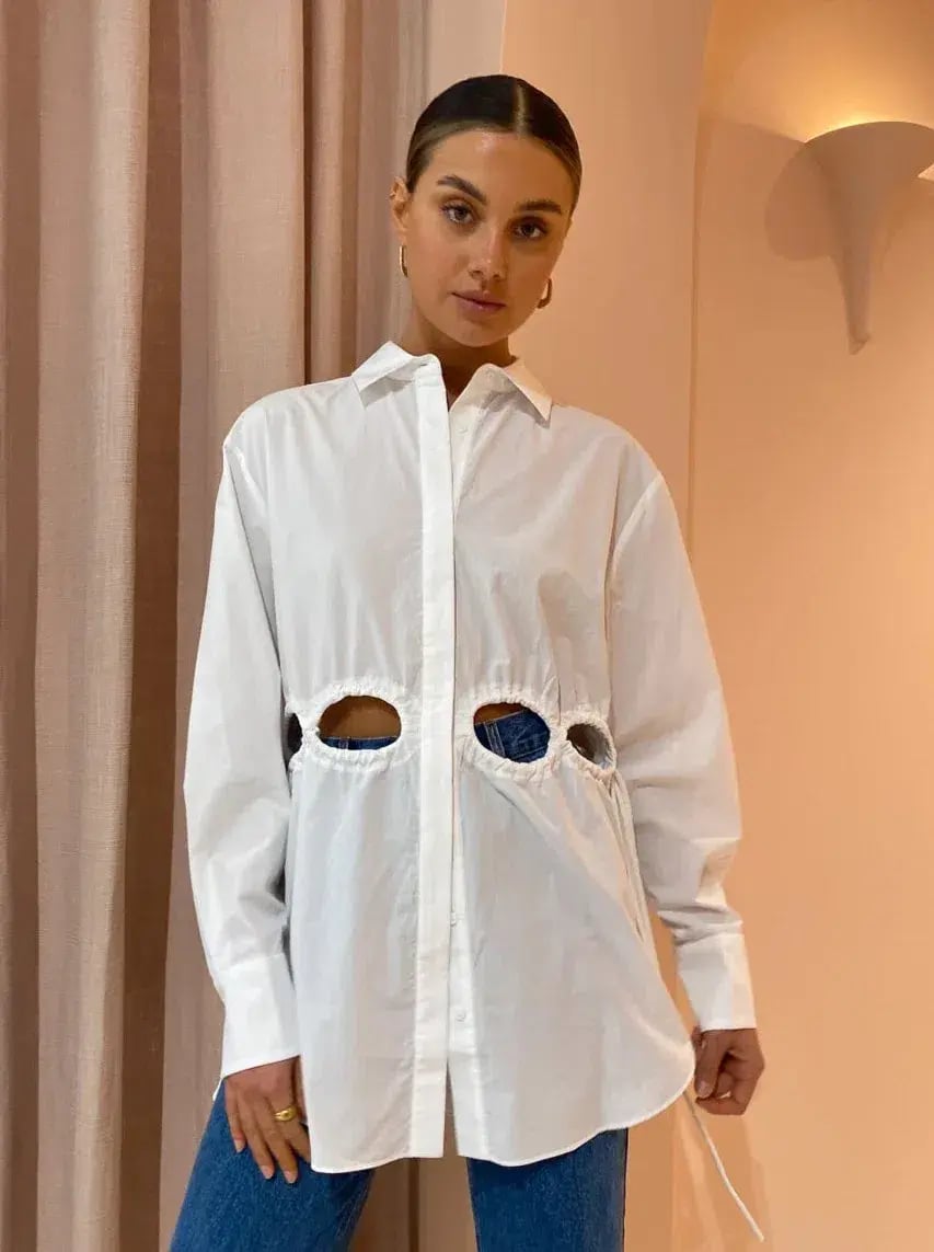 Sir the Label Mason Laced Shirt Dress White Size 10 photo 2