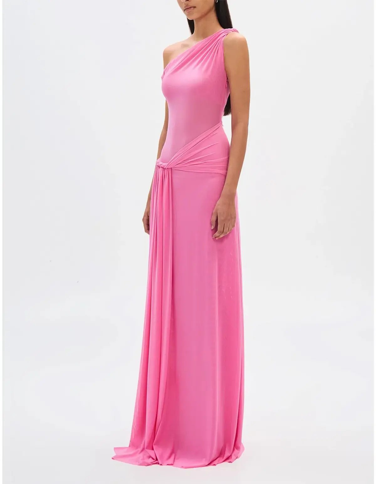 Misha Sisal Mesh Maxi Dress Orchid Pink Size 8 photo 3