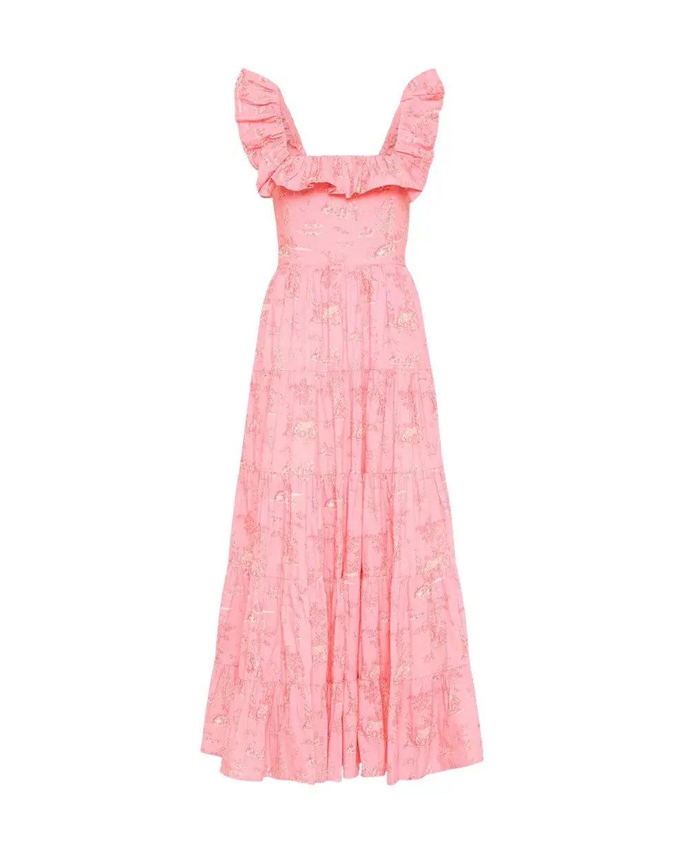 Palm Noosa Leon Midi Dress in Pink Province Size 6 photo 3