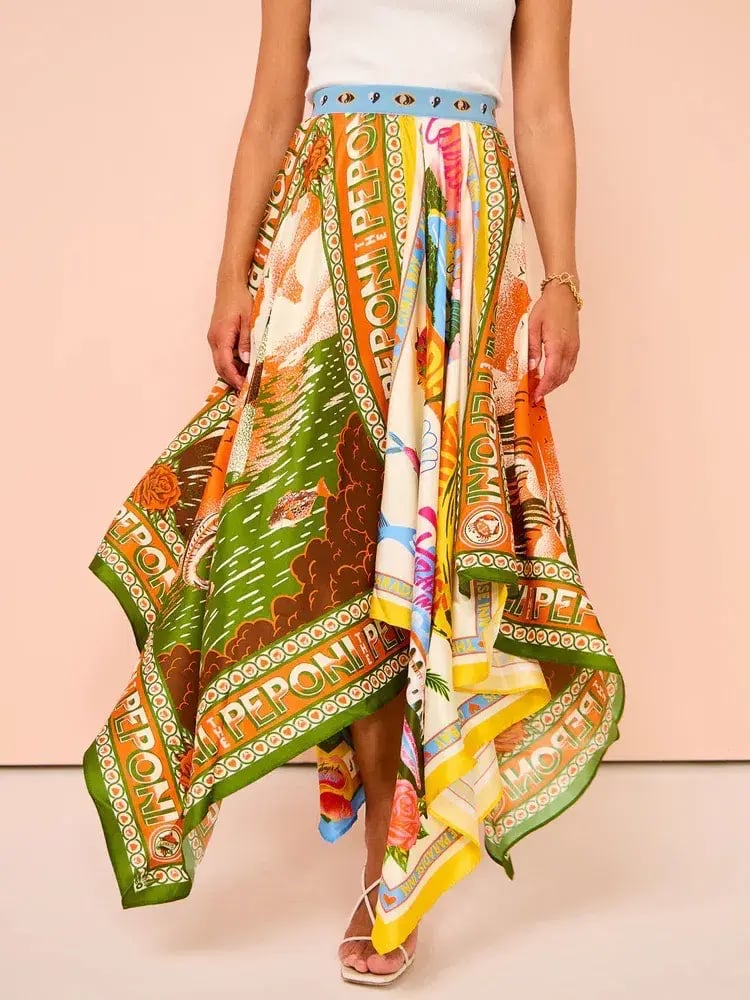 Alemais Samaki Scarf Top & Paradiso Silk Scarf Skirt Set Multi Size 10 AU photo 13