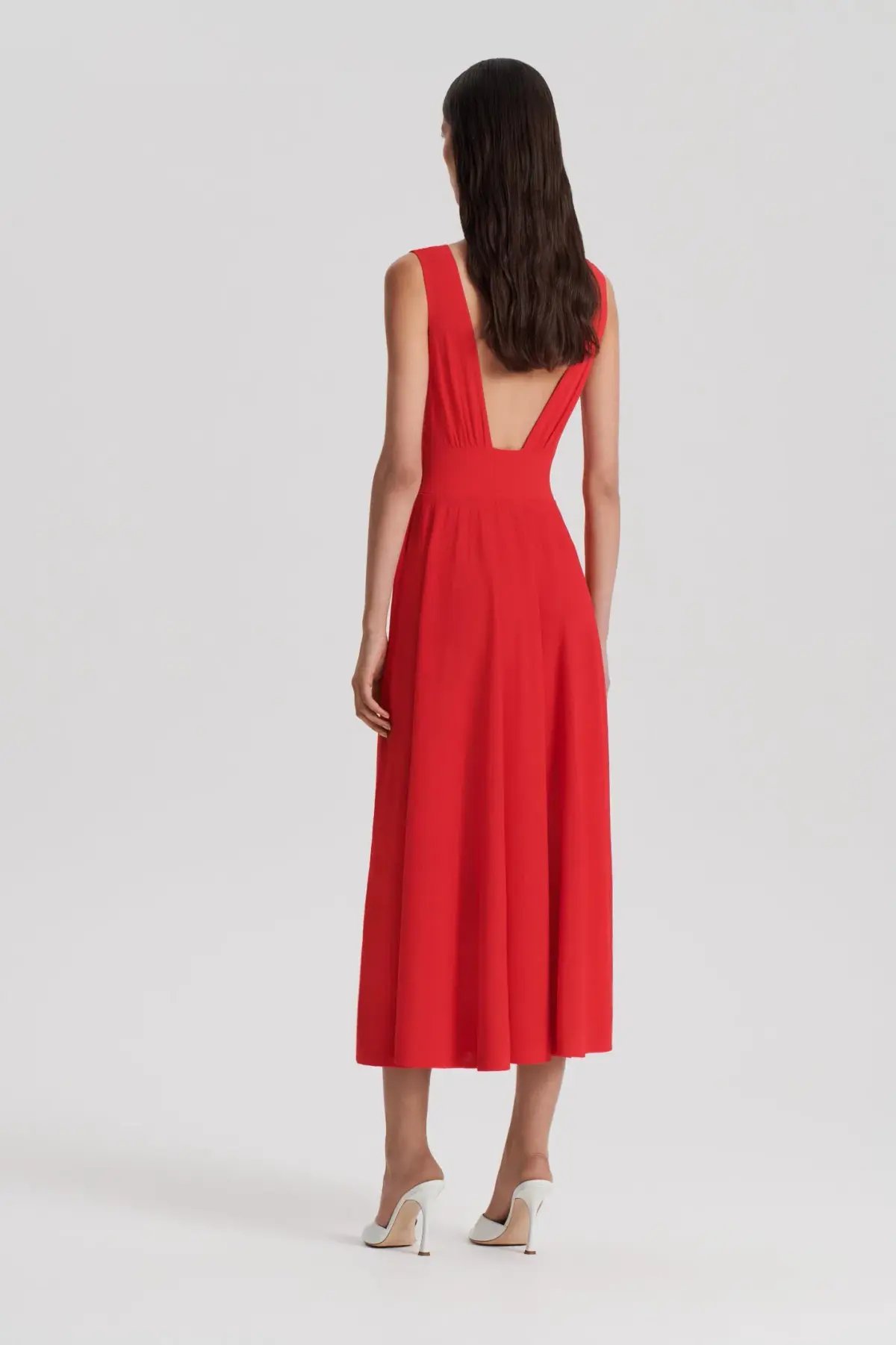 Scanlan Theodore Soft Jersey Dress in Red Size 8 photo 3