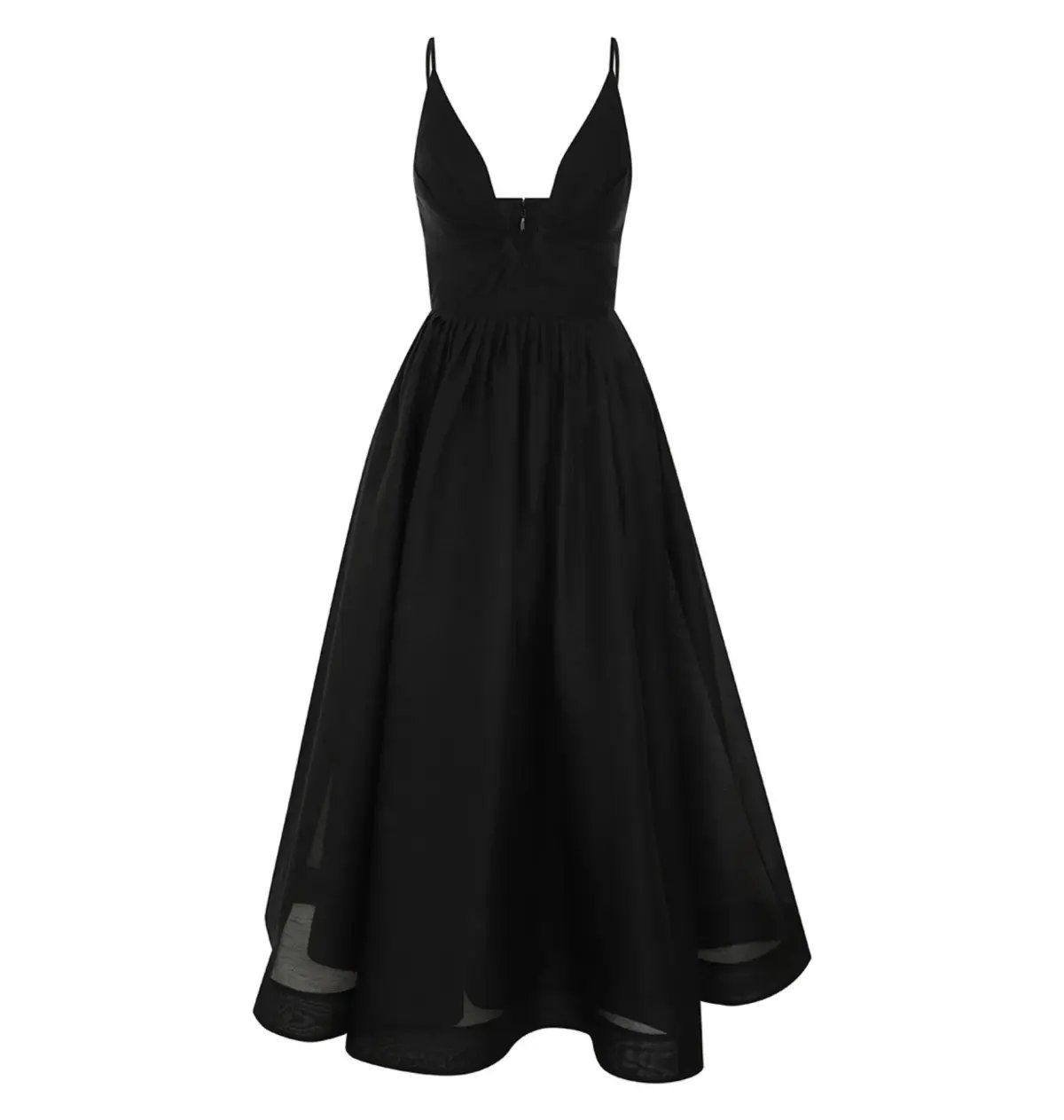 Zimmermann Illustration V Neck Midi Dress in Black Size 0 / AU 8 photo 3