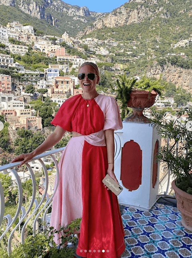 Aje Entwined Dress Red Size 8 photo 2