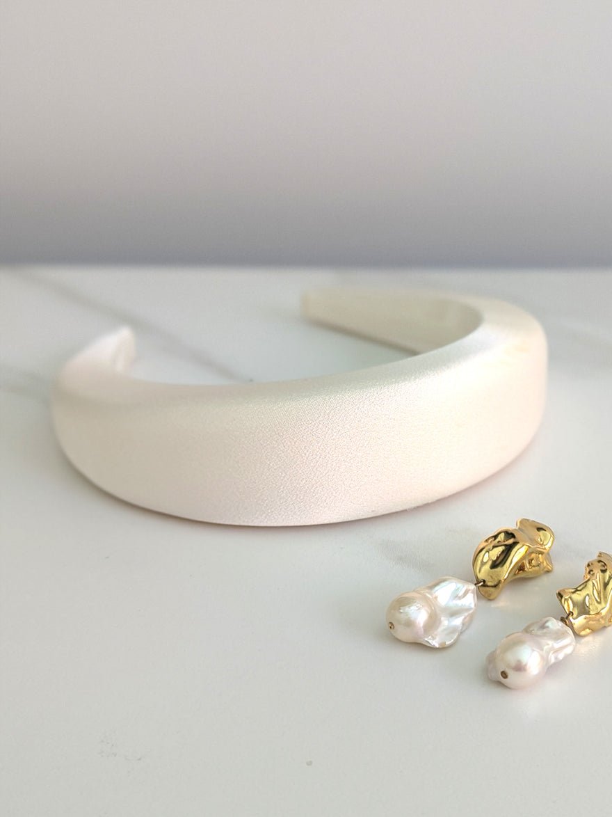 Max Mara Satin white headband photo 4