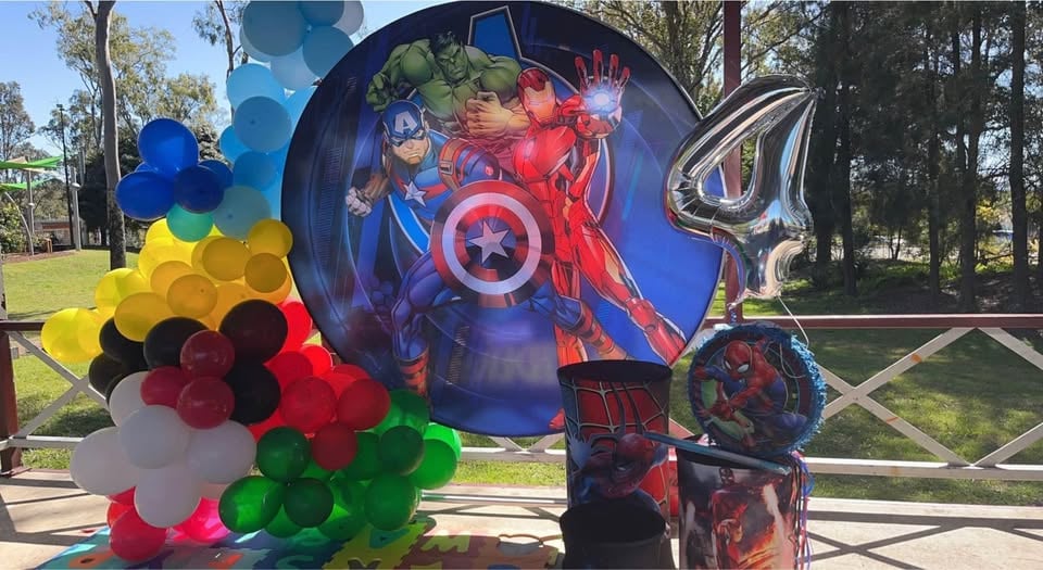 Avengers/superhero backdrop & plinth stand hire ✨ photo 5