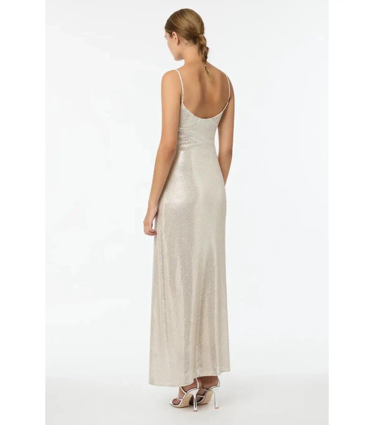 Manning Cartell High Voltage Slip Dress Nude Silver Size AU 8 photo 4