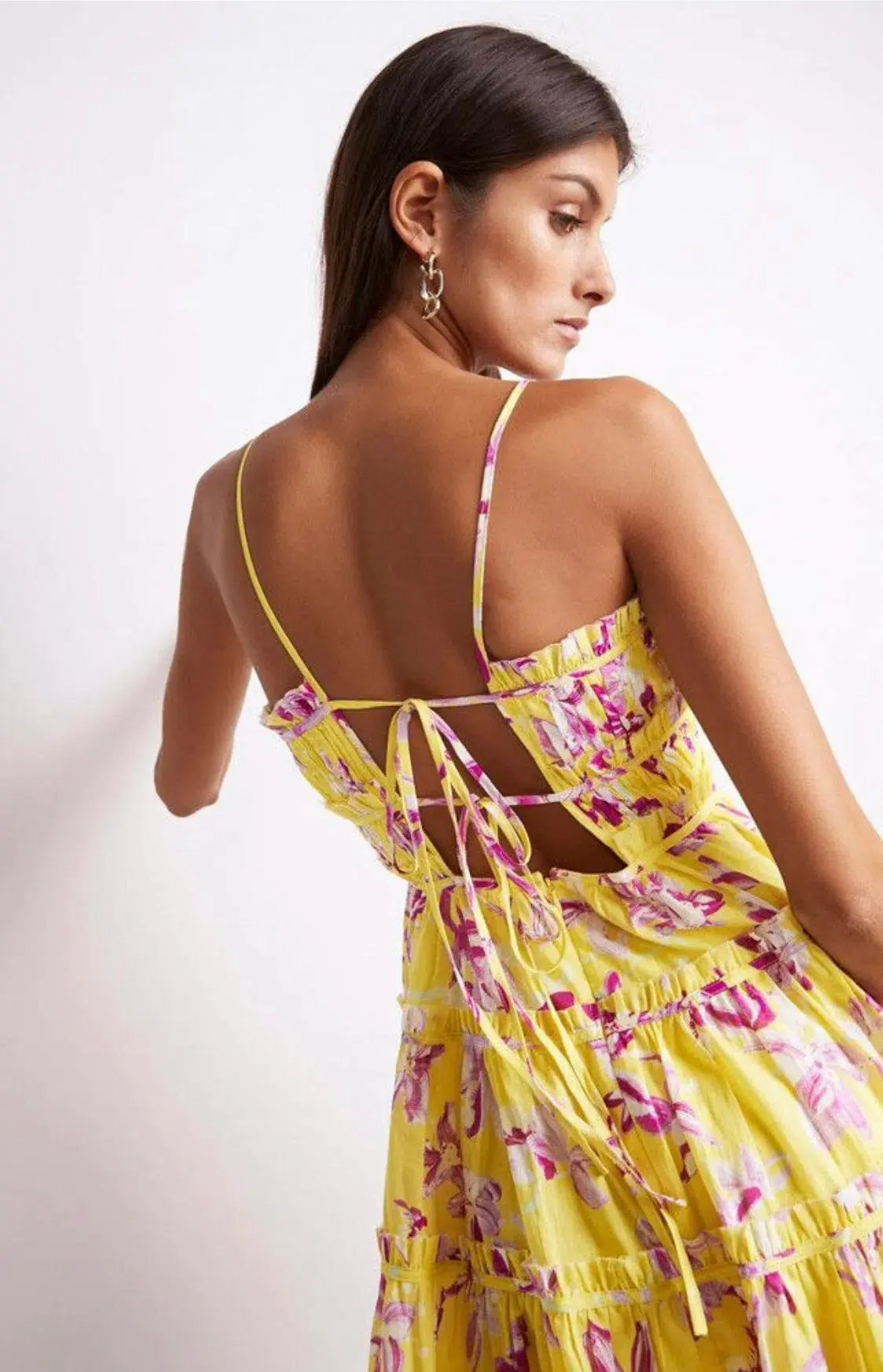Aje Wildflower Mini Dress Sunshine Size 8 photo 2