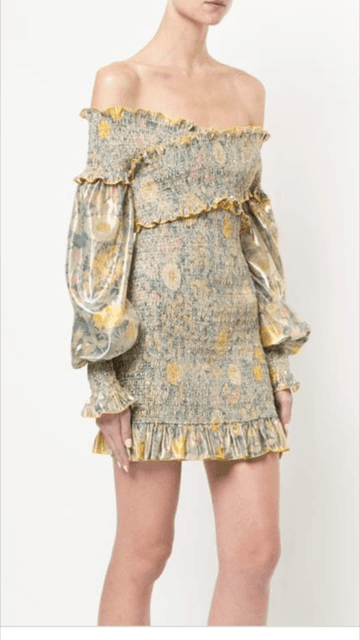 Alice McCall Higher Love Dress Blue & Gold Size 6 photo 2