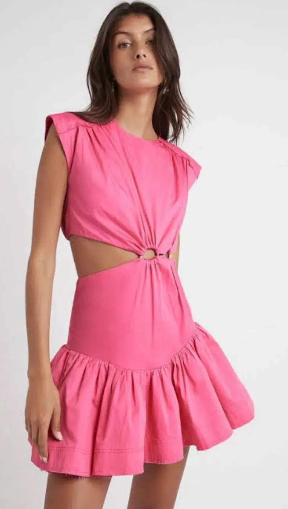 Aje Solstice Cut Out Ring Flip Mini Pink Size AU 10 photo 2