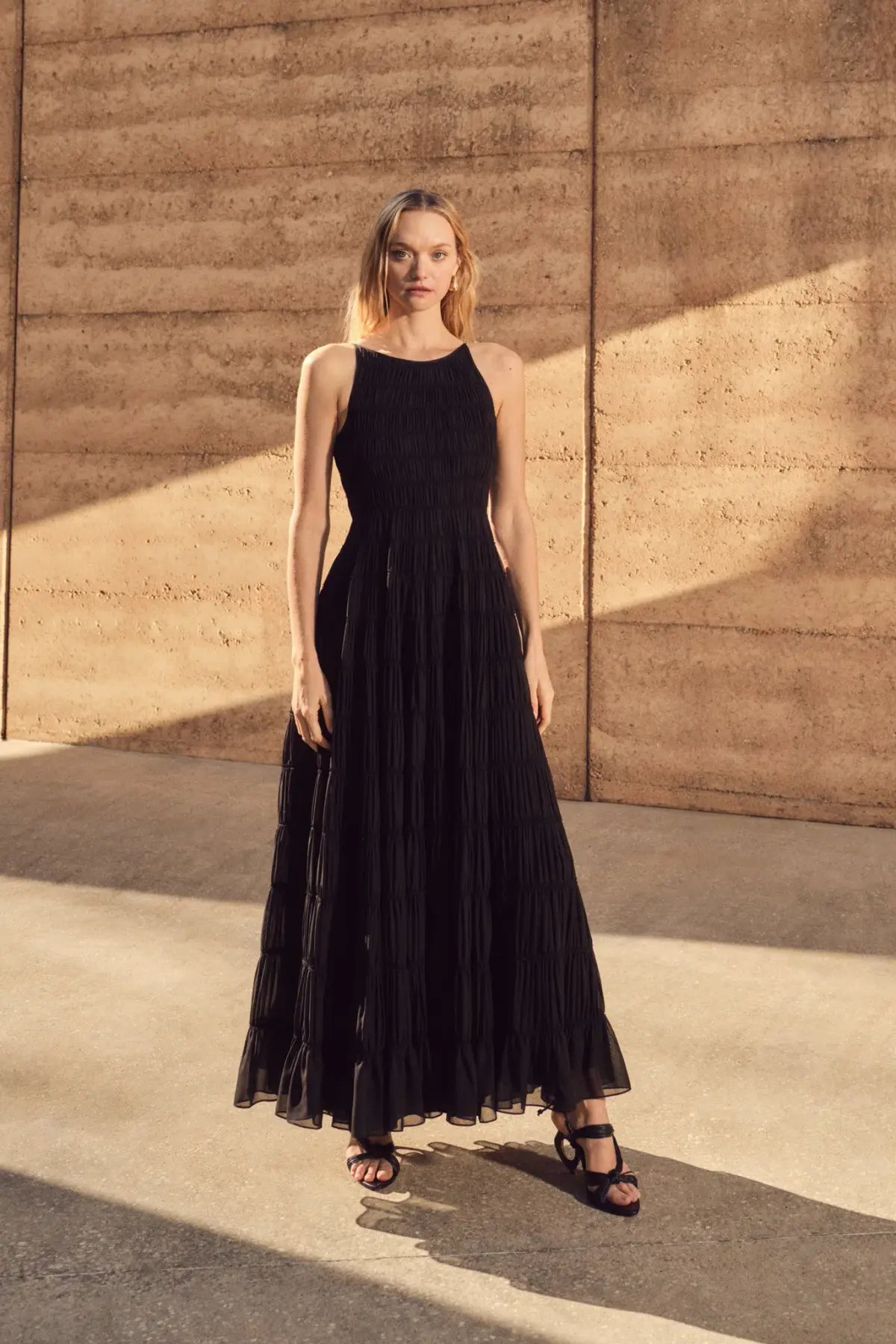 Aje Rosewood Ruched Maxi Dress Black Size 16 photo 7