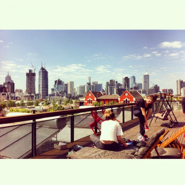 Amazing city view from a rooftop photo 5
