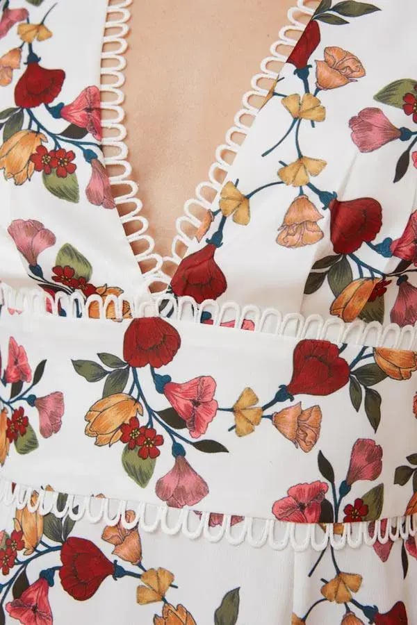 Keepsake Everlasting Mini Dress Vine Print Size L / Au 12 photo 3