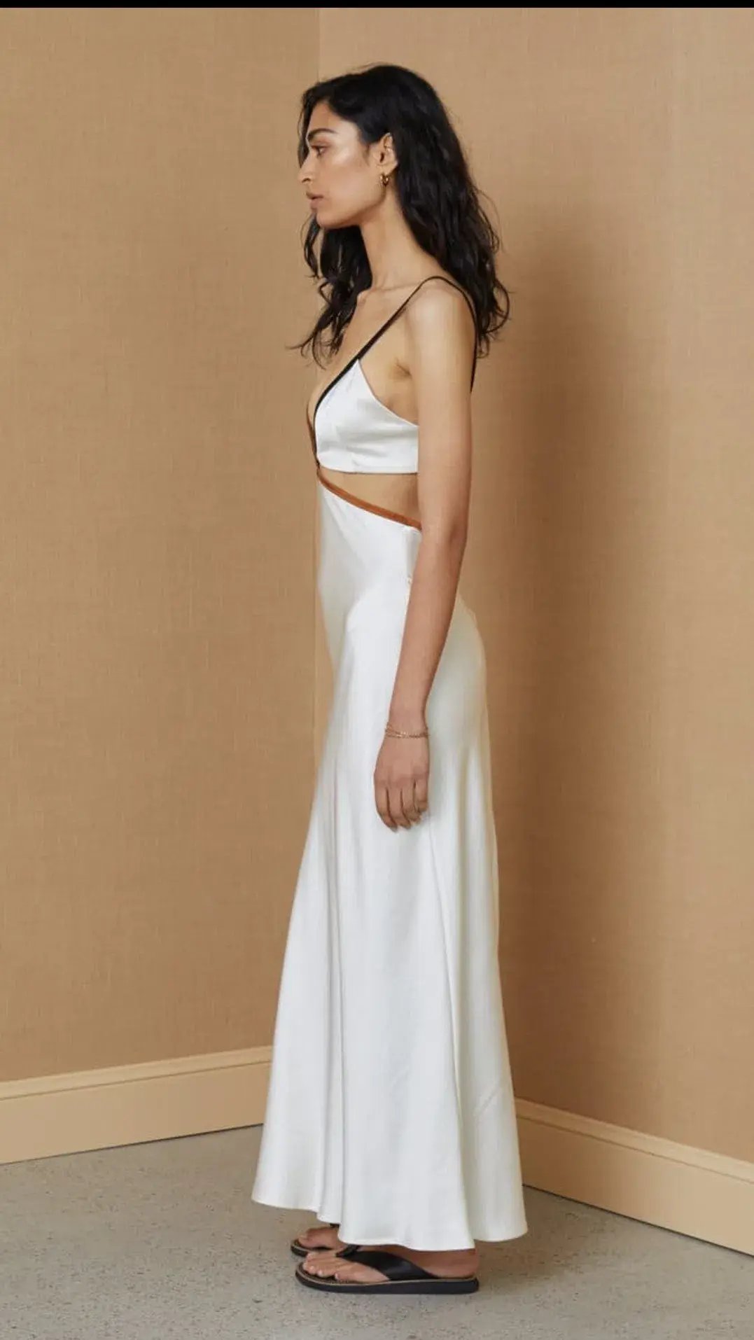Bec And Bridge Toi Et Moi Cutout Midi  Dress Cream Size 6 photo 2