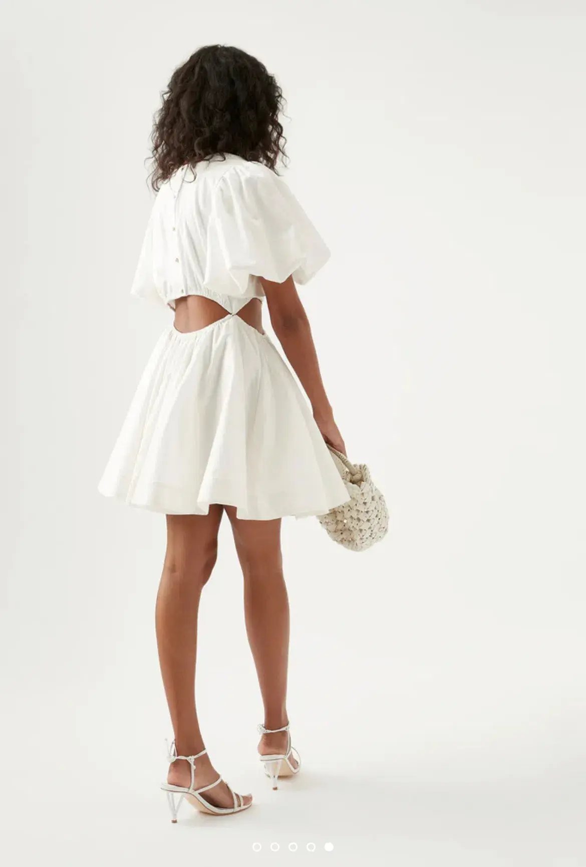 Aje Henriette Cut Out Mini Dress Ivory Size 6 photo 3