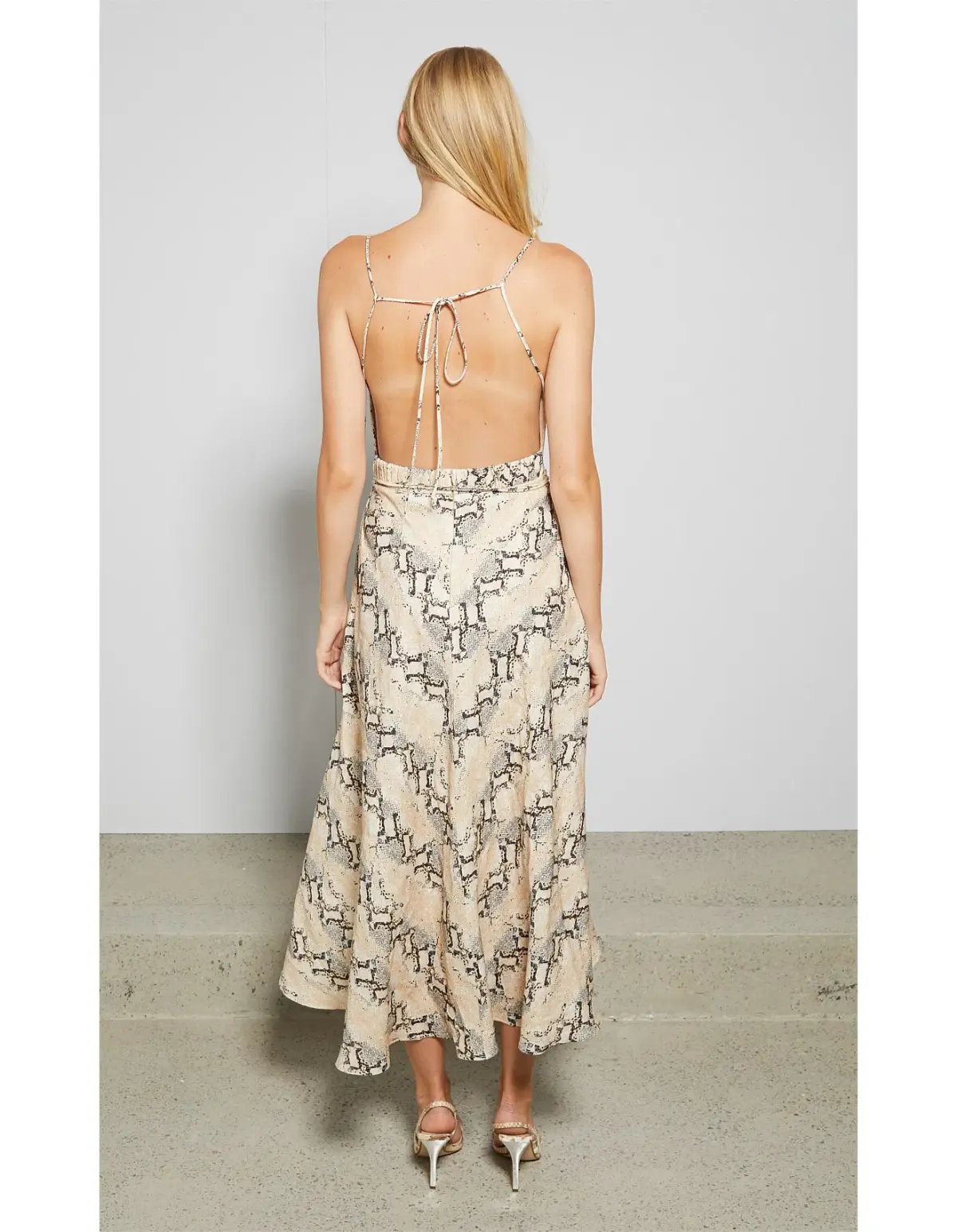 Franco Midi Dress in Snakeskin print in Size AU 10 photo 3