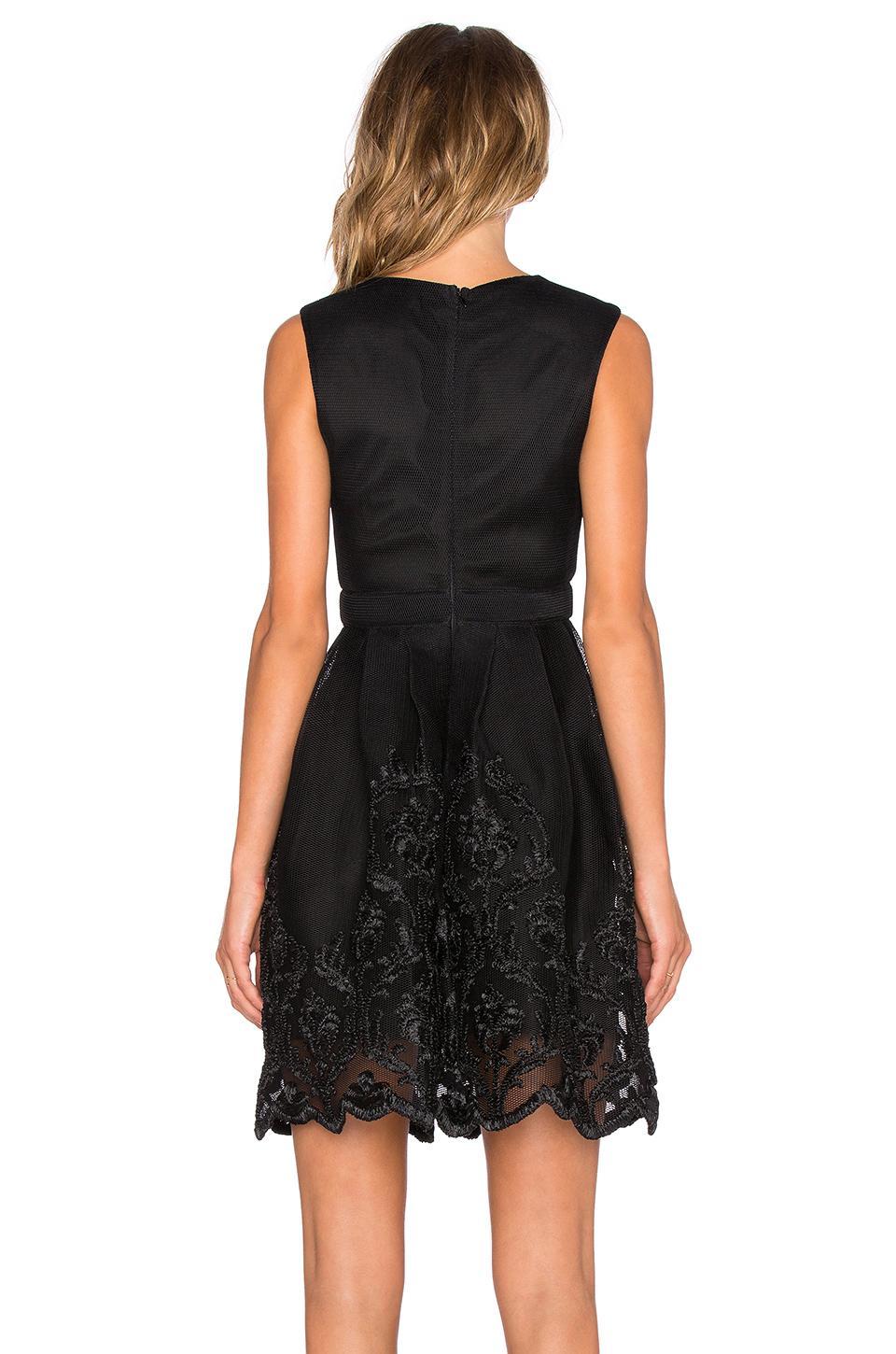 Bronx and Banco Isabelle Puff Dress Black Size 8 photo 2