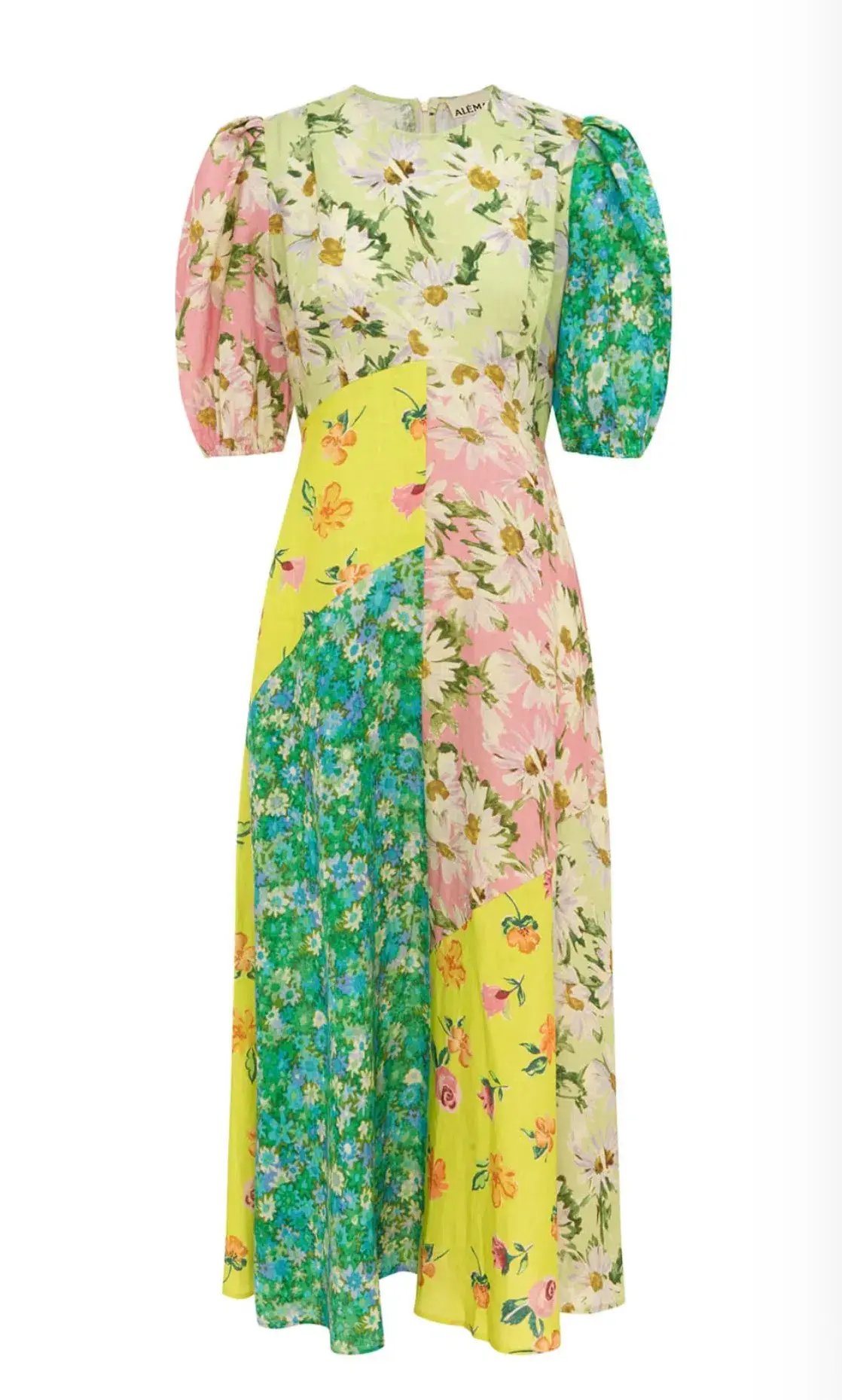 Alemais Kenzie Patchwork Floral Midi Dress Multi Size AU 10 photo 3