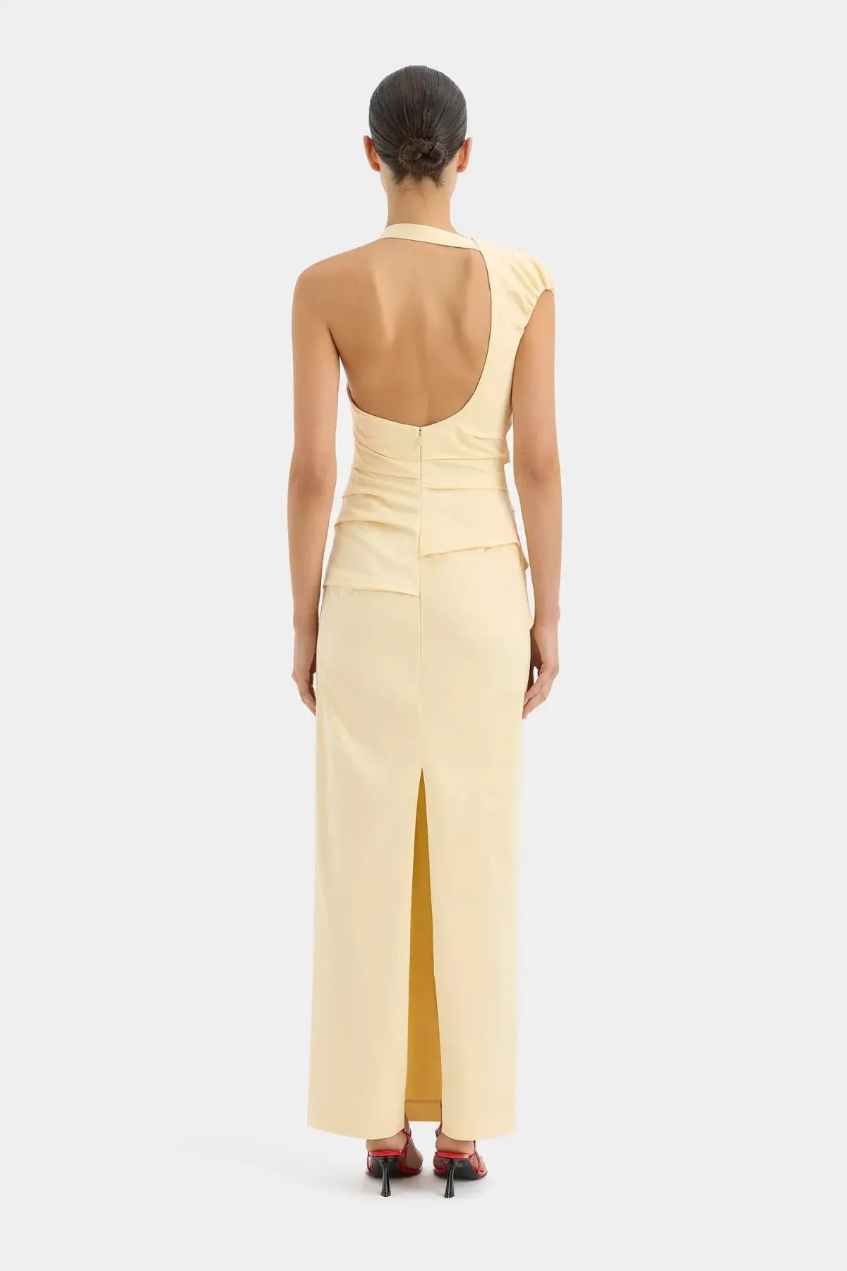 Sir The Label Giacomo Gathered Gown in Butter Yellow Size 1/Au 8 photo 2