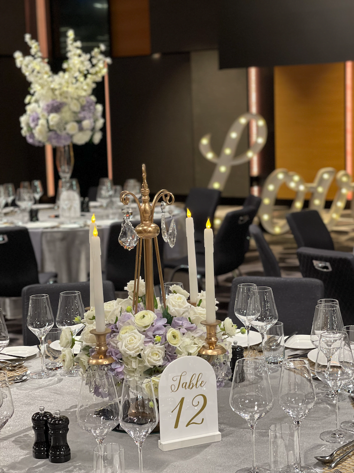 White Arched Acrylic Table Numbers photo 2