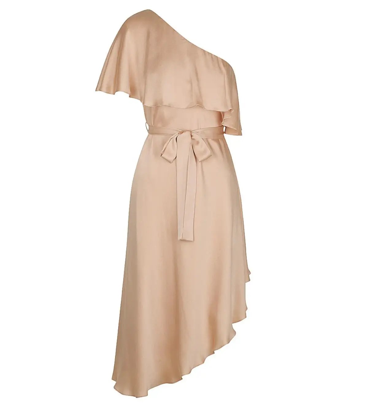 Zimmermann Sueded One Shoulder Midi Dress Beige Size 2 AU 12 photo 7
