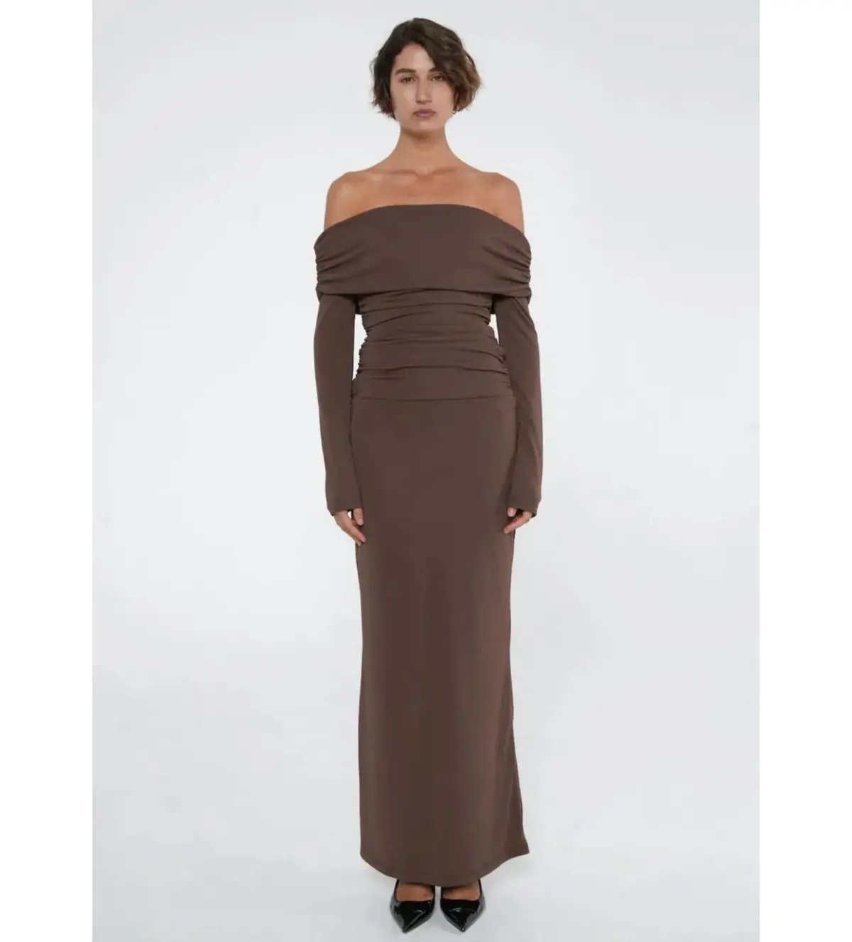 Benni Lorena Maxi Dress Ash Brown Size S / AU 8 photo 2