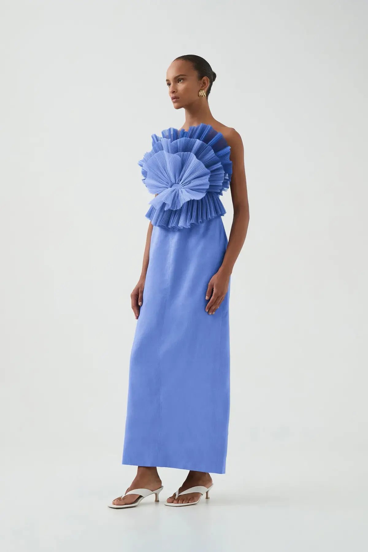 Aje Kira Blue Midi Dress Ocean Wave Size XS / AU 6 photo 4