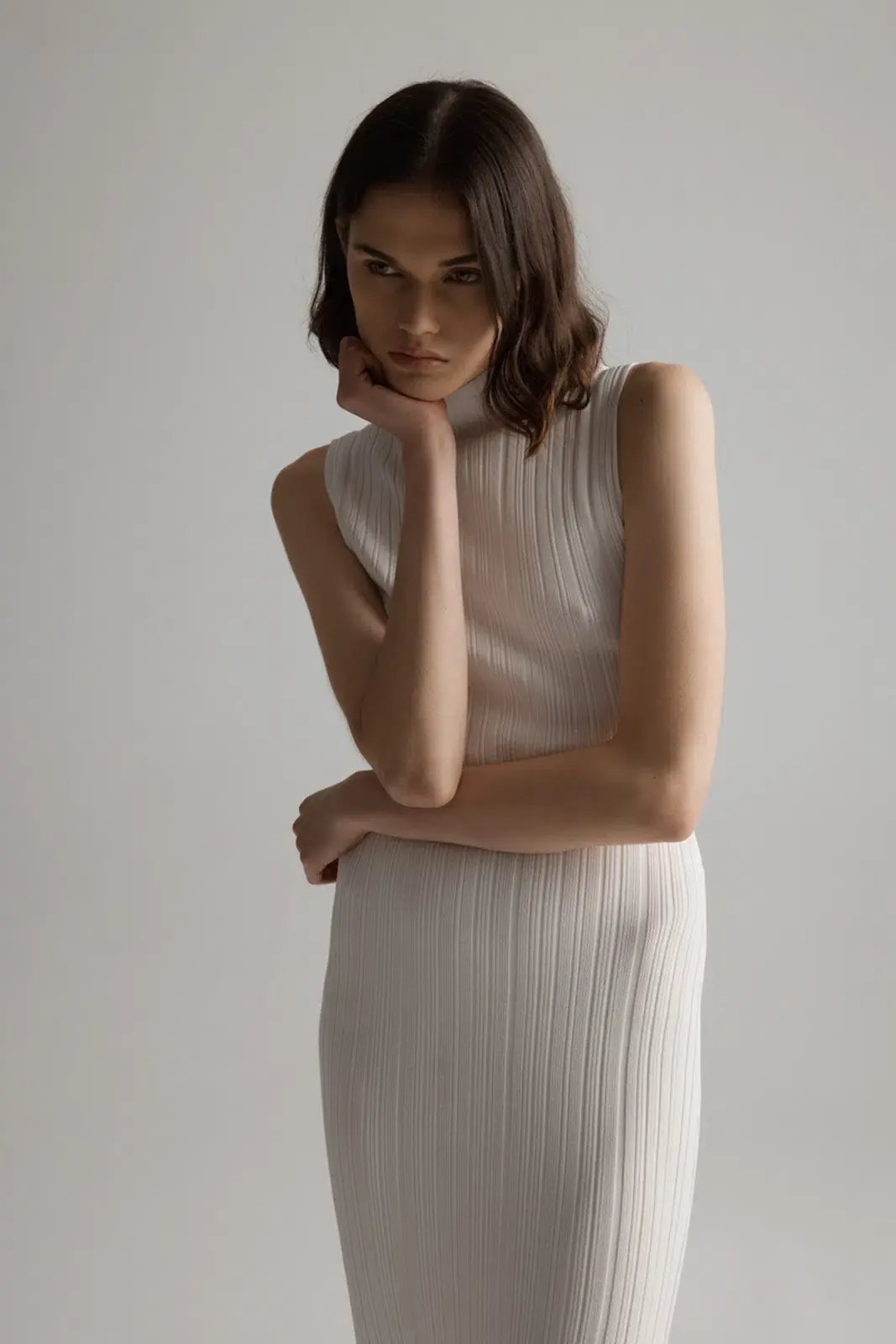 Elka Collective Pillar Knit Dress White Size 10 photo 4