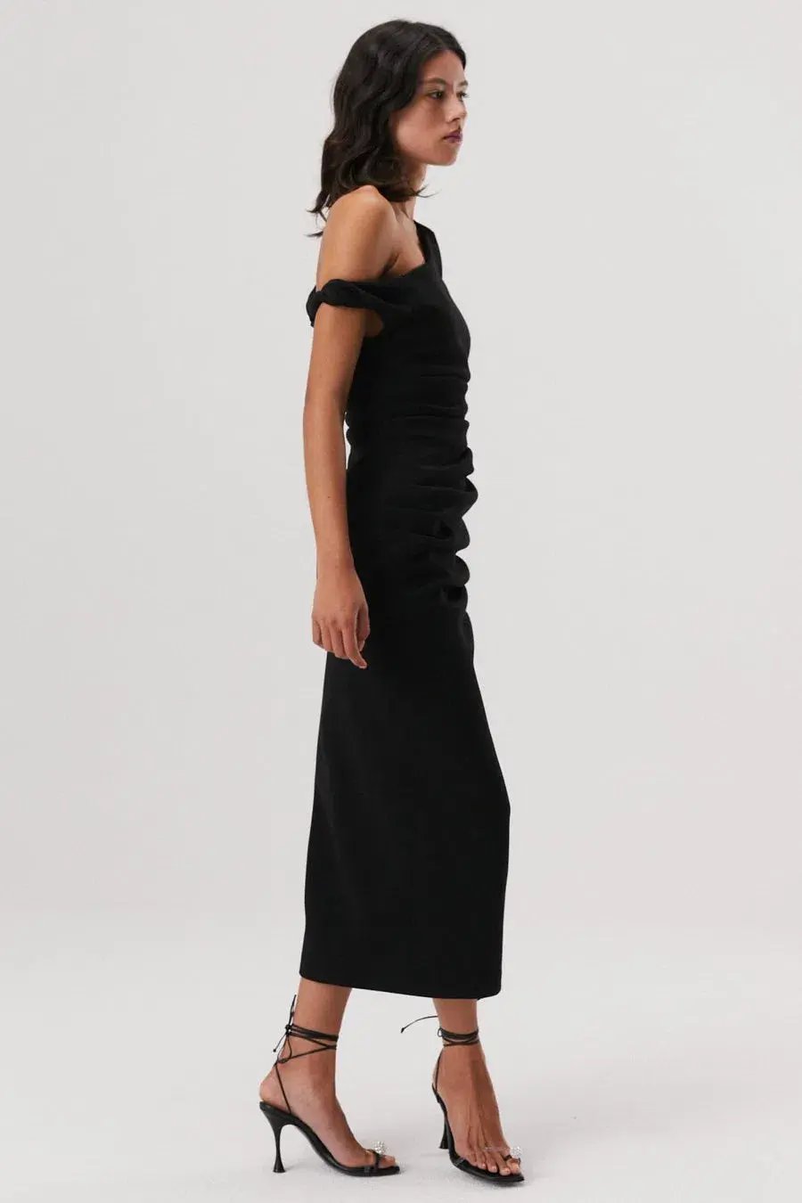 MISHA Alaska Midi Dress Black Size 10/M photo 3