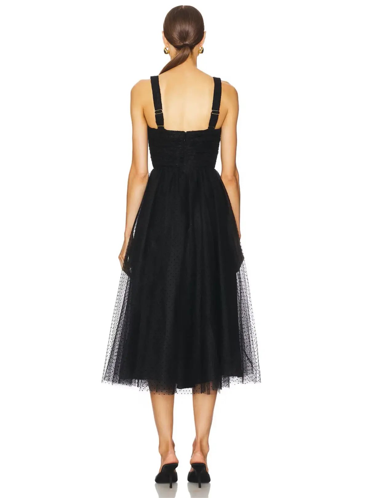 Zimmermann Tulle Midi Dress Black Size 0P / Size AU 6 photo 3