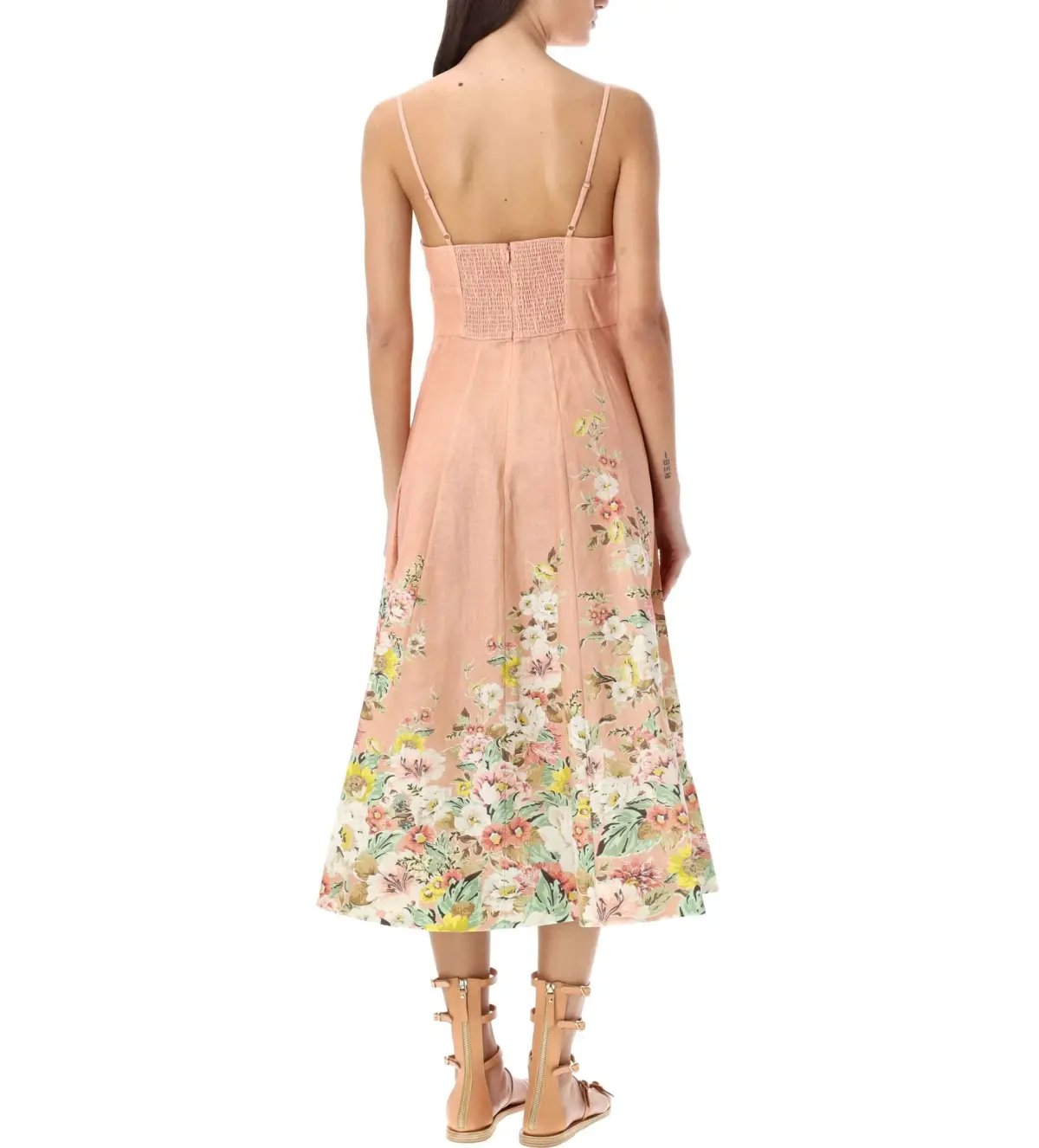 Zimmermann Matchmaker Picnic Dress in Buff/Coral Floral Size 1 / AU 10 photo 3